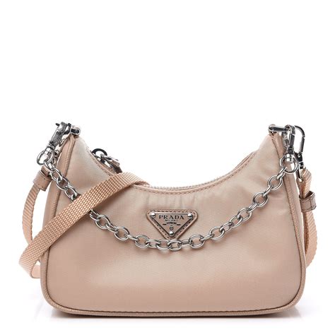 prada mini bag white|Prada mini nylon shoulder bag.